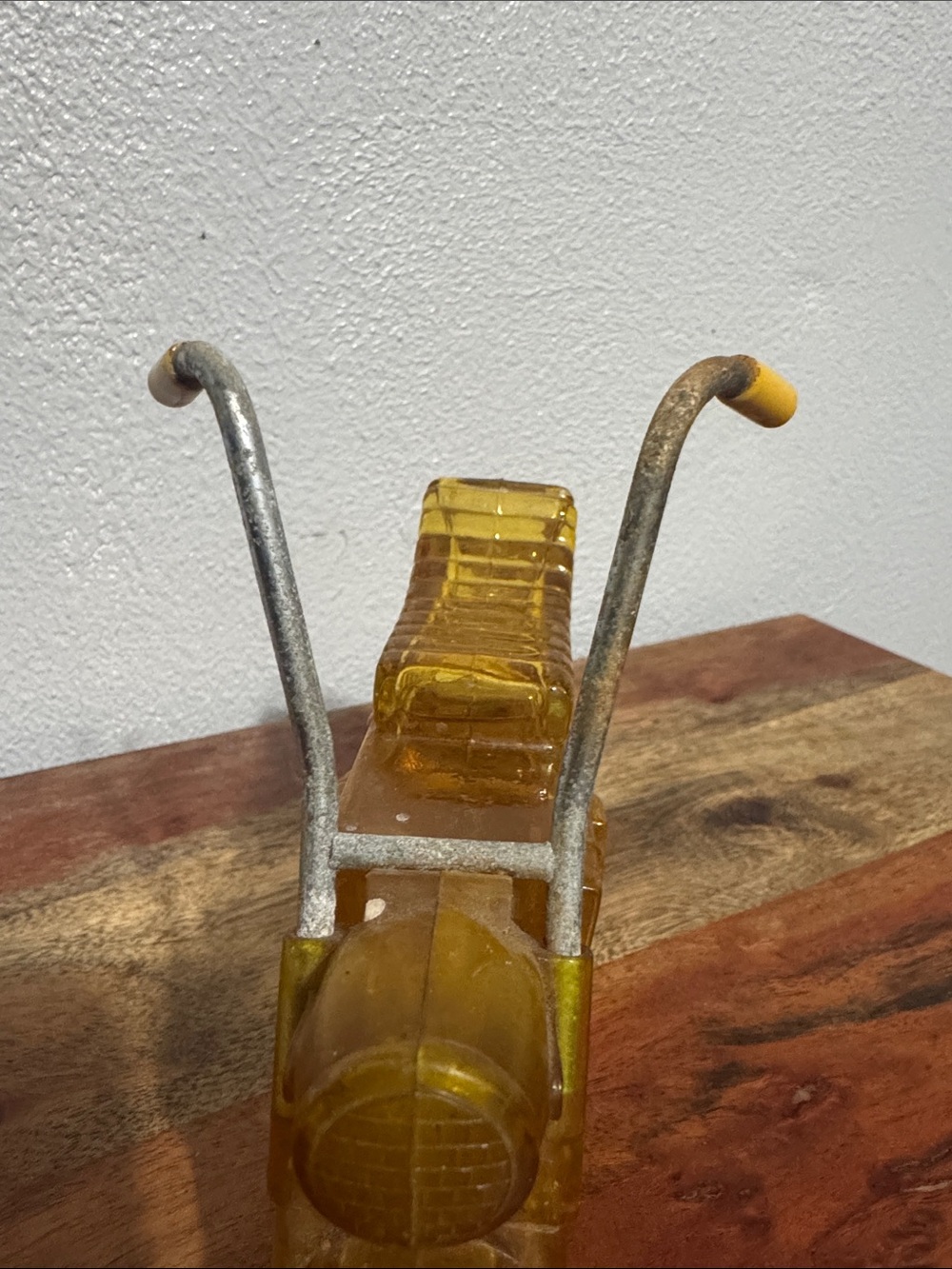 Vintage Avon Mini Bike Amber Glass Bottle Full 1970s Motorcycle Decanter Cologne - Picture 7 of 8